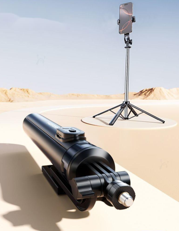Shenzhou 1.8m Selfie Stick 2025 New Model Bluetooth Live Streaming 360-Degree Rotating Portable Phone Floor Stand_voghion.com