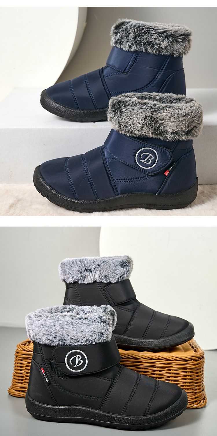 Ski Boots Winter Large Size Women's Shoes Snow Boots Women 36 43 Plus Velvet Warm Cotton Boots Flat Bottom Casual Cold Proof Cotton Shoes_voghion.com