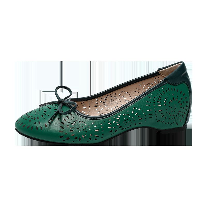 Scarpe da donna in vera pelle con zeppa, comode, con suola morbida, stile etnico, basse e basse, con zeppa piccola, spagnole_voghion.com