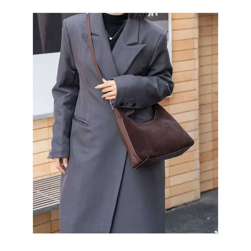 Borse a tracolla in pelle di mucca smerigliata da donna, stile retrò, casual, da donna, 2025, stilisti di moda per signora, nuove_voghion.com