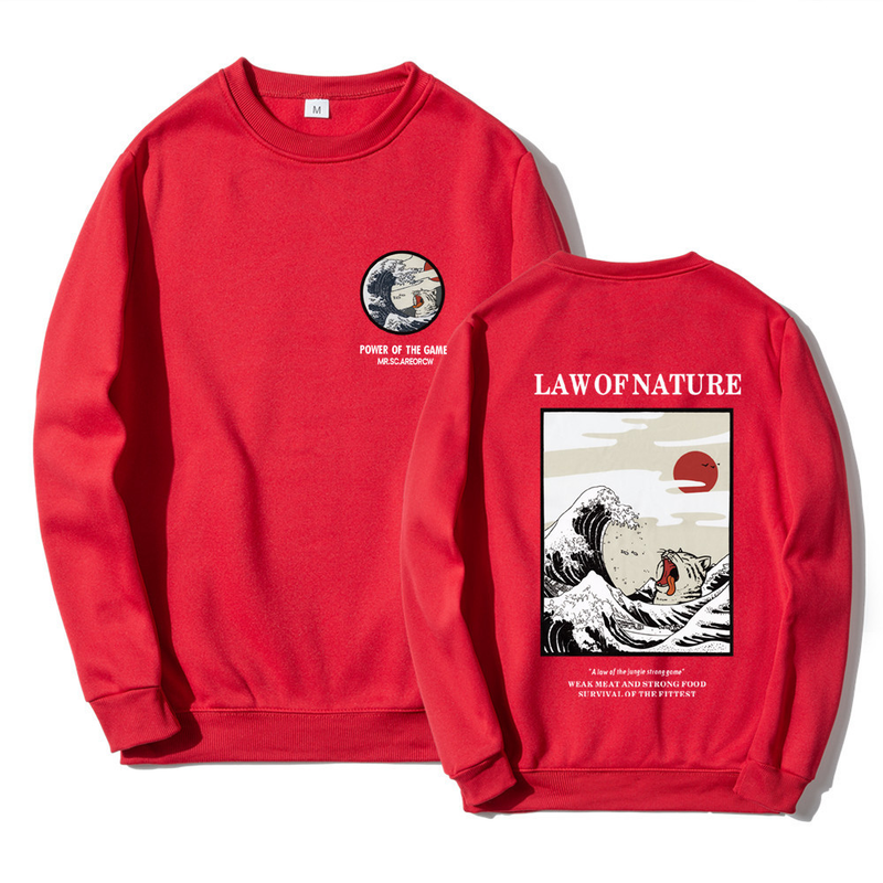 Trendy brand funny cat wave autumn and winter men and women leisure fleece sweater pullover Hoodie sweater men_voghion.com