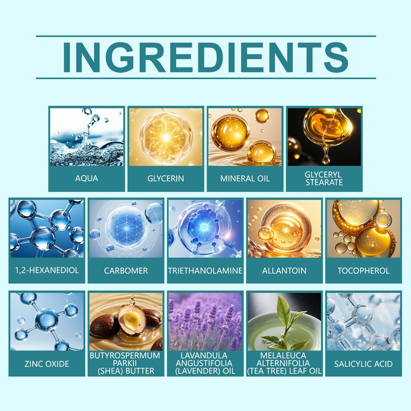 Viareline Crema Trattamento Rinfrescante Controllo del Sebo Confortevole Nutriente Detergente Quotidiano Viso Pelle Acneica_voghion.com