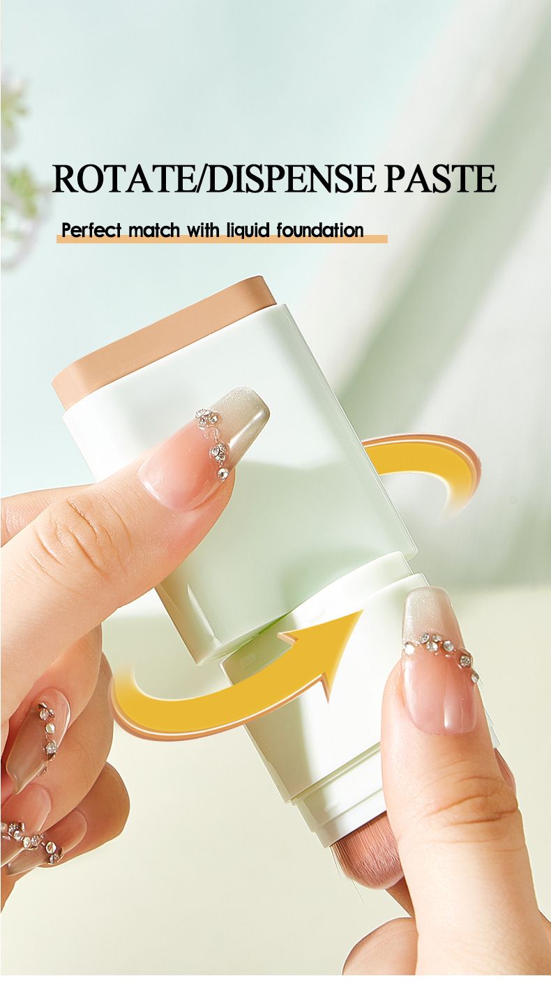 Cross Border Foreign Trade TVLV Makeup Concealer Foundation Stick Five Colors Summer Waterproof No Makeup No Powder Lazy Double Headed Powder_voghion.com