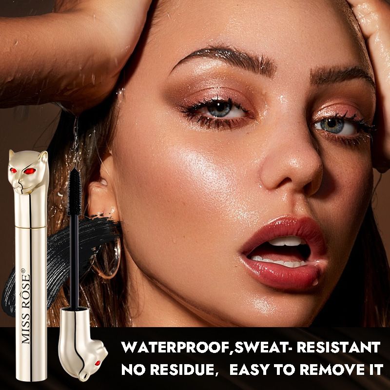 MISS ROSE 3D Cat - Shaped Gold Tube Mascara - Dense, Long - Lengthening, Curl - Enhancing, Natural - Looking, Long - Lasting, One - Stroke Application_voghion.com