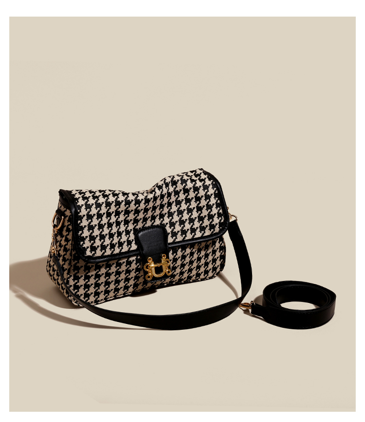 Borse a tracolla di marca pied de poule per le donne Borse da donna eleganti in pelle PU di grande capacità Hobos_voghion.com