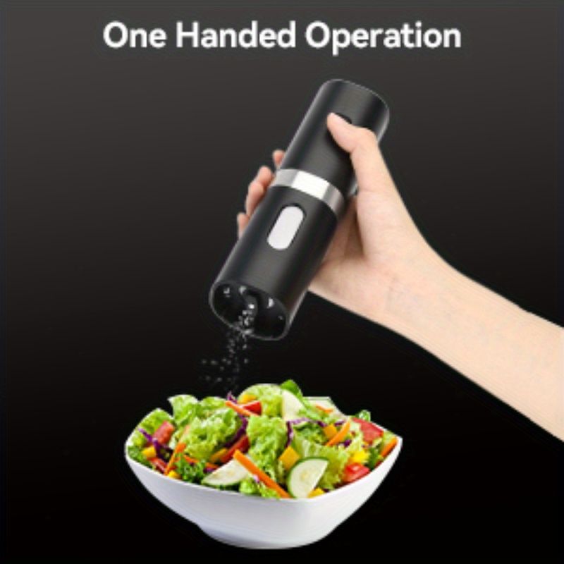 1/2 STÜCKE Elektrische Salz- und Pfeffermühle Set Automatische USB-C Wiederaufladbare Einstellbare Grobheit Einhandbedienung LED Licht Urlaub Geschenk149_voghion.com