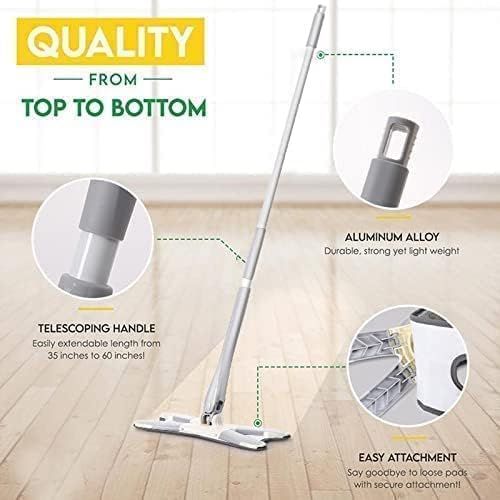 X-Shaped Microfiber Mop 360° Rotating Hands-Free Wash And Squeeze Mop For Home Kitchen Cleaning_voghion.com