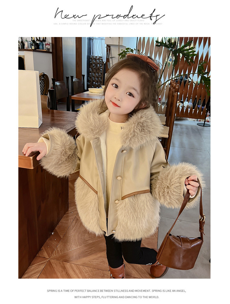 Mädchen Herbst und Winter Mantel Baby Winter Plus Fleece Pelz Kinder Top kleine Mädchen Pelz_voghion.com