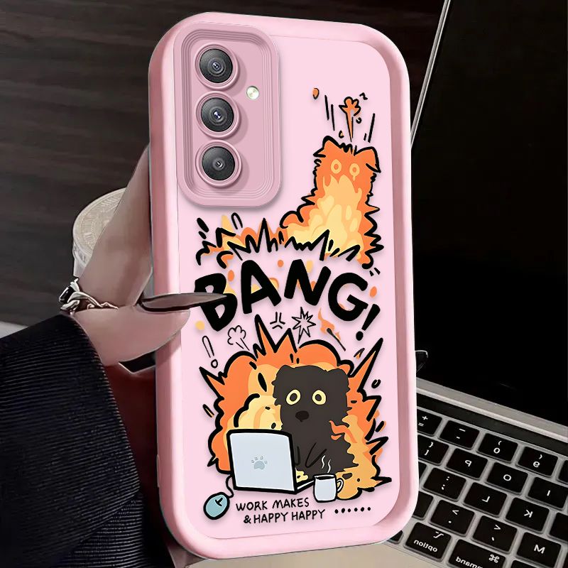 Zabavni ovitek z mačjim psom in eksplozijo za Samsung Galaxy A35 A55 A15 A25 A16 A06 A05 A05S A24 A13 A23 A12 A22 A32 A52 A71 A51 4G_voghion.com
