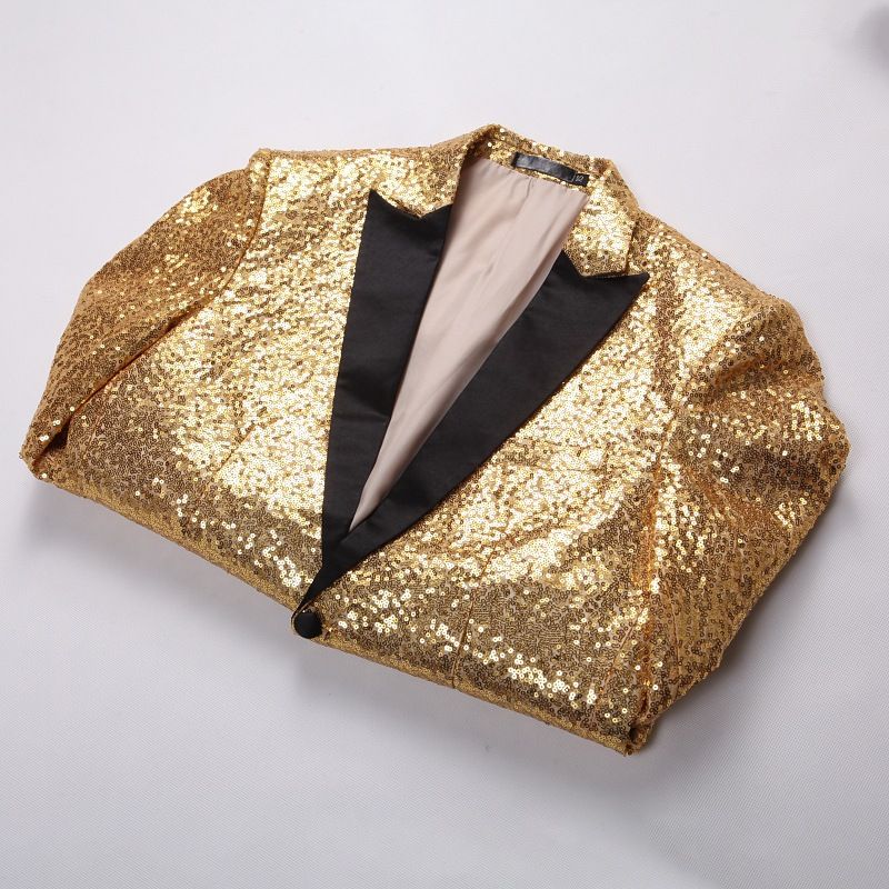 Costum bărbătesc cu paiete, costum de performanță scenică, haină, costum de baie_voghion.com