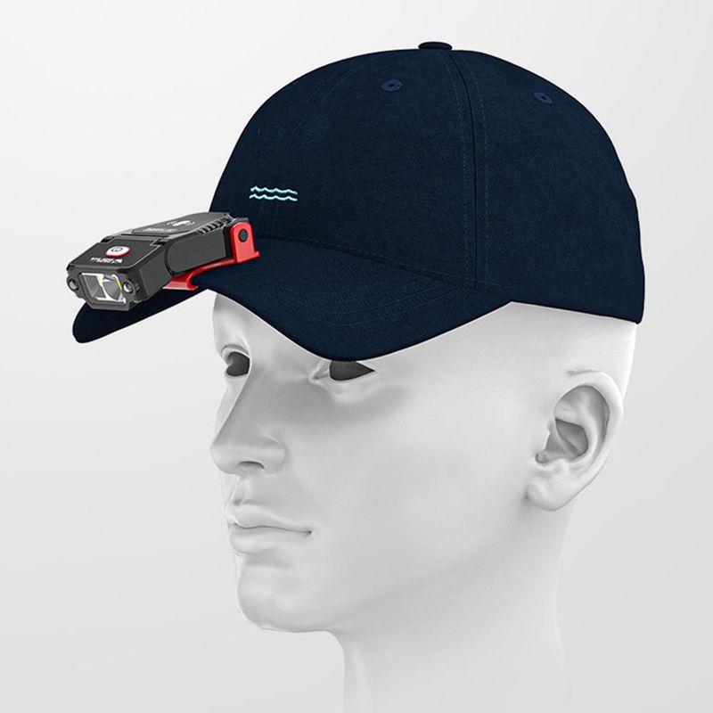 1 Pcs Mini LED Sensor Headlamp Hat Clip Cap Light Fishing Headlight USB Rechargeable Adjustable Angle Camping Headlamp MYY_voghion.com