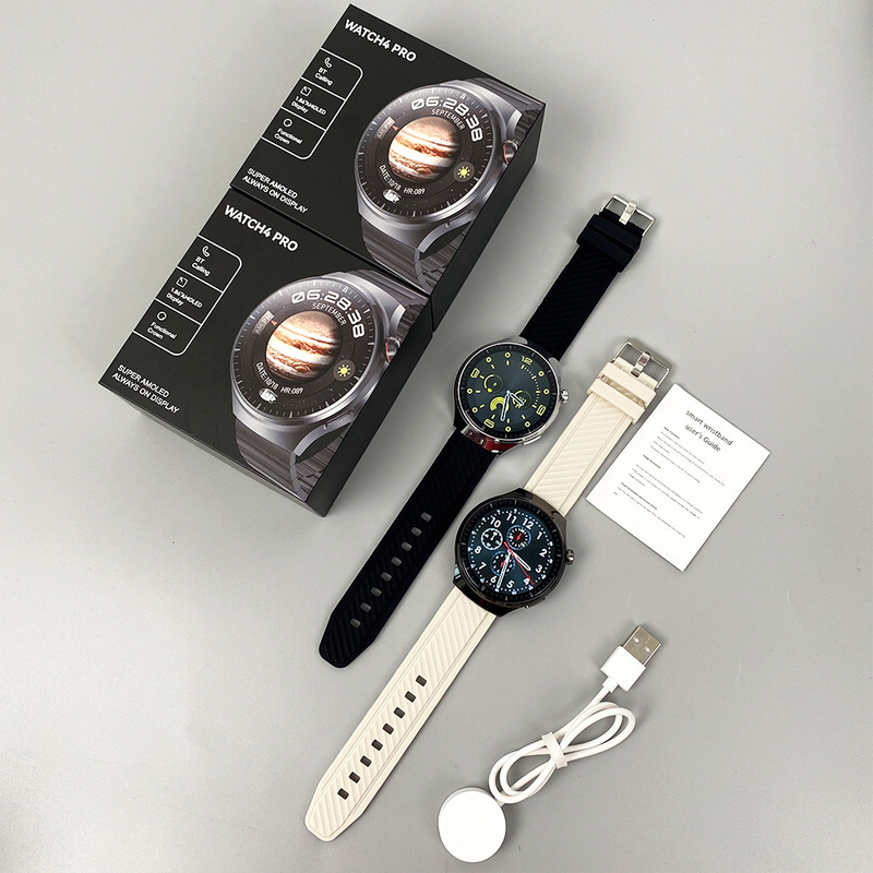 Pro Smartwatch Bluetooth Call Heart Rate Blood Pressure Wireless Charging Round Watch 4_voghion.com