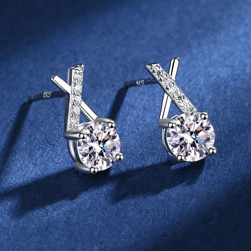Tancise Moissanite Orecchini in argento Orecchini pendenti per donne Regali per feste di matrimonio_voghion.com