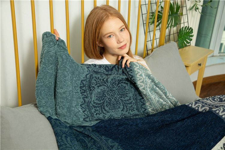 Nordic minimalistische moderne weiche Stoffdecke Sofadecke Plüsch Freizeitdecke künstlerische Decke_voghion.com
