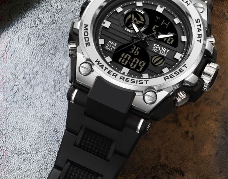 Orologi per bambini, orologi elettronici multifunzione, per giovani, sportivi, all'aperto, luminosi, con doppio display._voghion.com