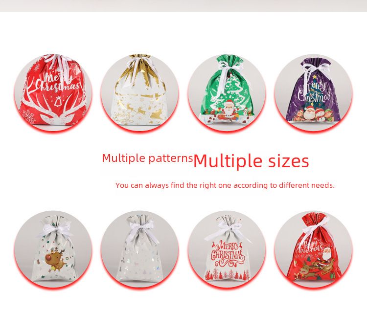 Christmas Gift Bag suit 2024 New Cross Border Christmas Gift Bag Decorative Candy Bag Drawstring Bag_voghion.com