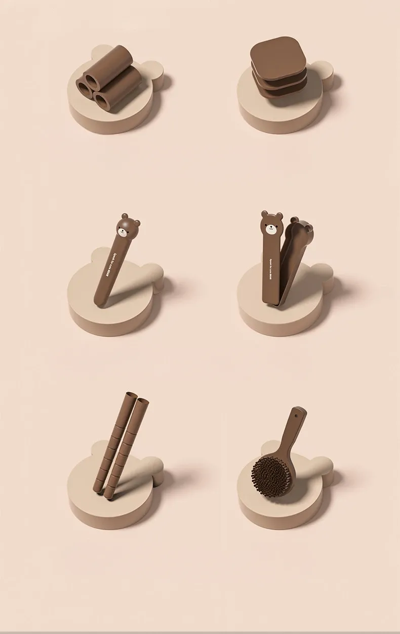 Besteckset Bär & Kaninchen - Edelstahl 304_voghion.com