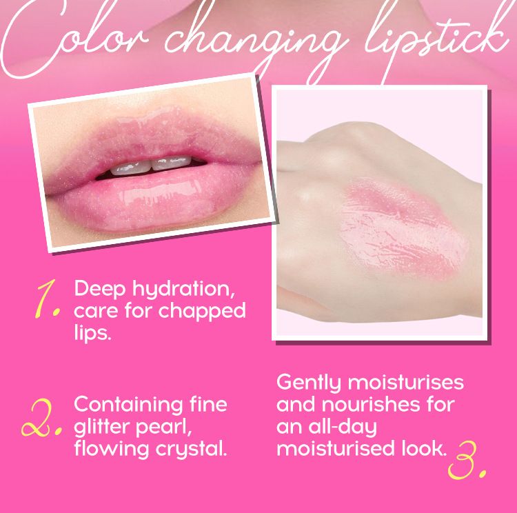 MLSMILE 6 Colors Supply Temperature Changing Lipstick Moisturizing And Non Staining Chameleon Shiny Jelly Lipstick_voghion.com