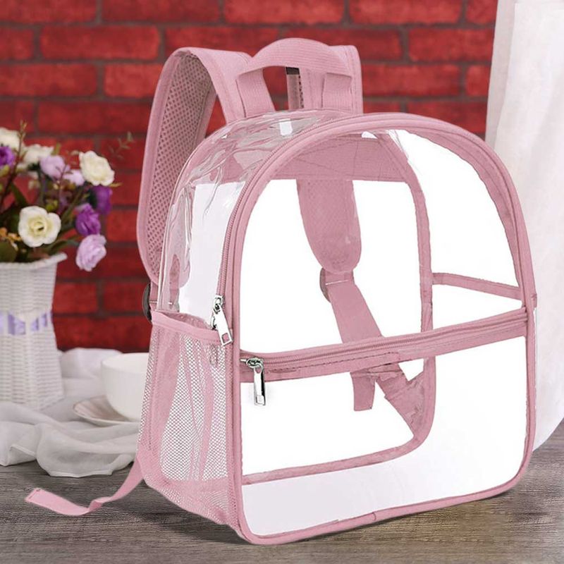 Transparente Rucksäcke für Damen, Stadionzulassung, transparente PVC-Freizeit-Multifunktions-Aufbewahrungstasche mit verstellbaren Trägern_voghion.com