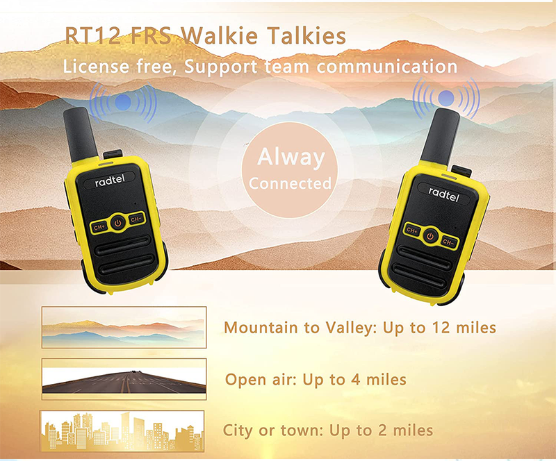 Mini Walkie Talkie Radtel RT12 Portable Two Way PMR FRS Radio Comunicador Long Range Kids Walkie-Talkie For Hotel_voghion.com