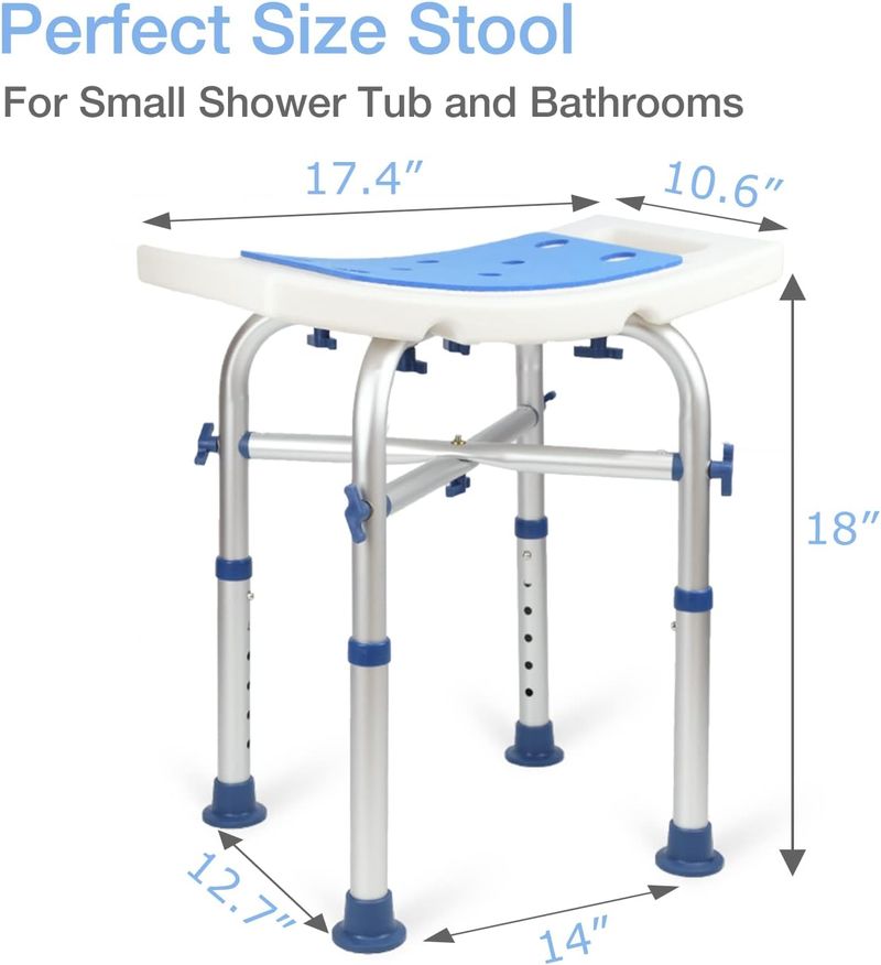 LandTale Shower Caddy, Durable, 227 Kg, Tool-Free Assembly, Non-Slip, Stable, Adjustable Height, Narrow Bathtub, Shower,_voghion.com