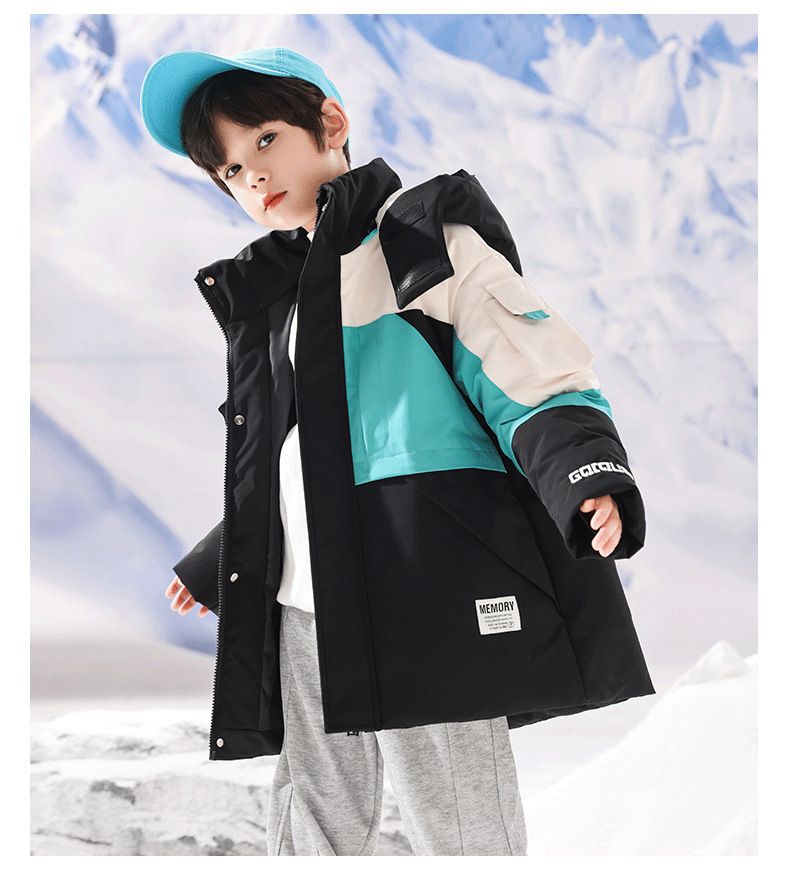 "Premium Kids Down Jacket For Boys & Girls - Warm Mid-Length Winter Coat With Stylish Design, Available In Multiple Colors & Sizes (110-170cm)"_voghion.com