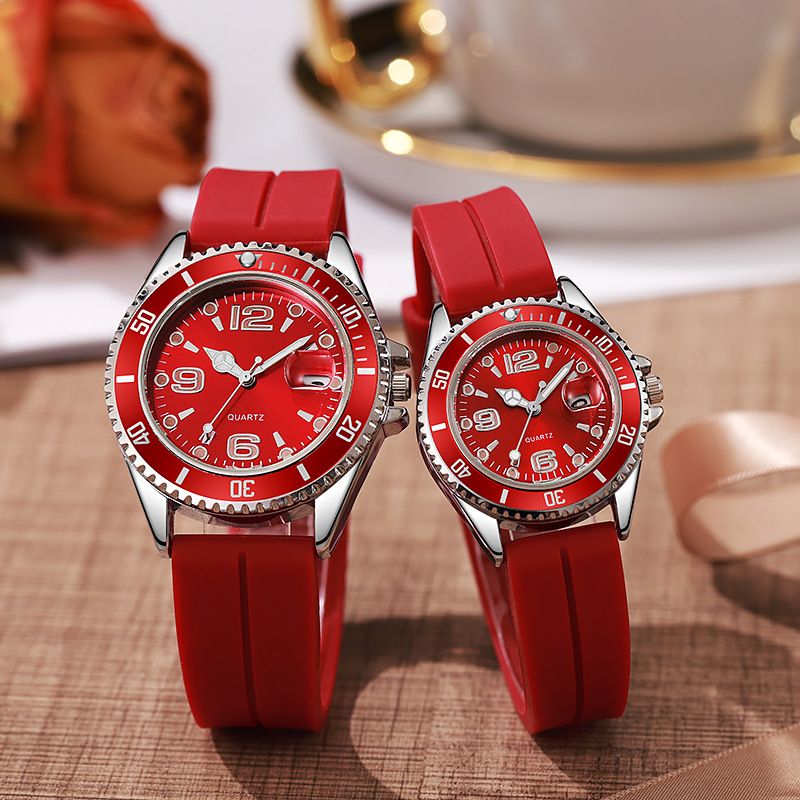 Couple Fashion Sports Green Water Ghost Leisure Silicone Student Quartz Watch Life Waterproof_voghion.com