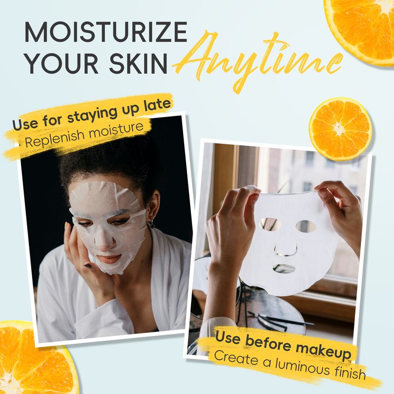 Bakımlar ve Maskeler Yeni Ürün Leco Vitamin C Gençleştirici Maske 25g Nemlendirici Nemlendirici Yama Maskesi İngilizce Paketleme_voghion.com