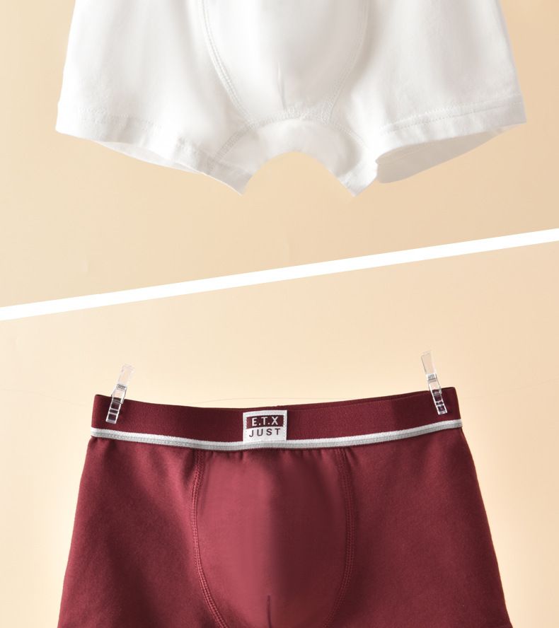 Drengeundertøj, Type A boxershorts, bomuldsbørneundertøj, ensfarvet, mellemstore og store børneboxershorts,_voghion.com