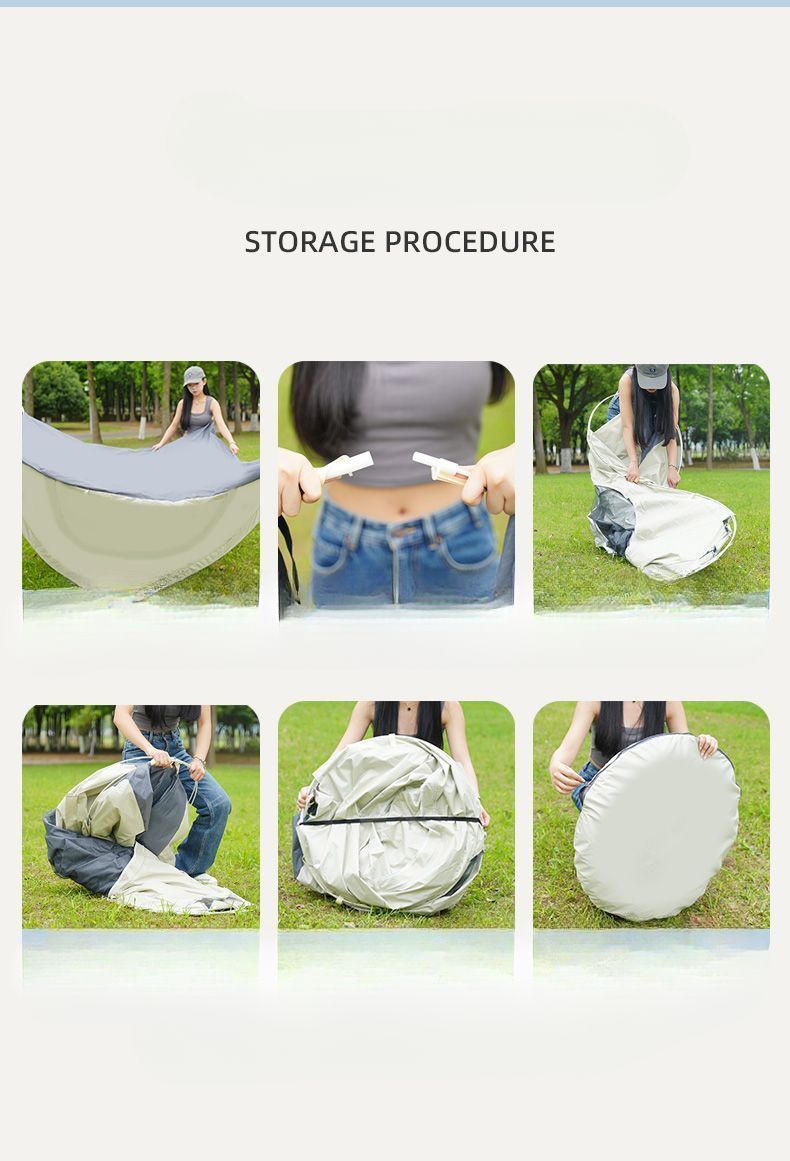 Tent 2-Person Thickened Equipment Portable Automatic Pop-Up 3-4 Person Camping Outdoor Rainproof Beach Sunshade_voghion.com