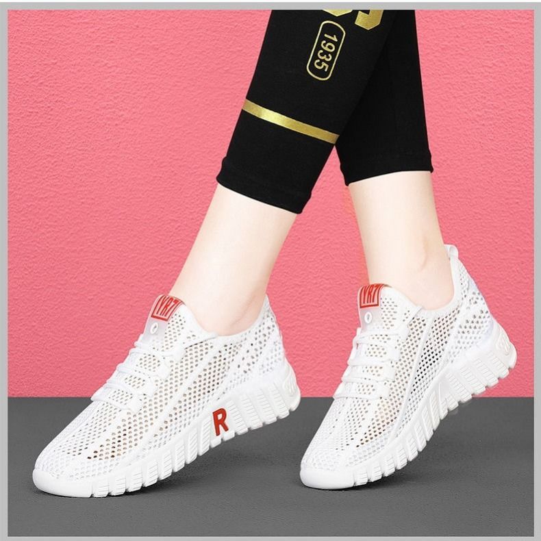 Mesh Sports Shoes For Women, Spring/summer/autumn 2025 New Breathable Mesh Casual Shoes, Lightweight And Soft Soles_voghion.com