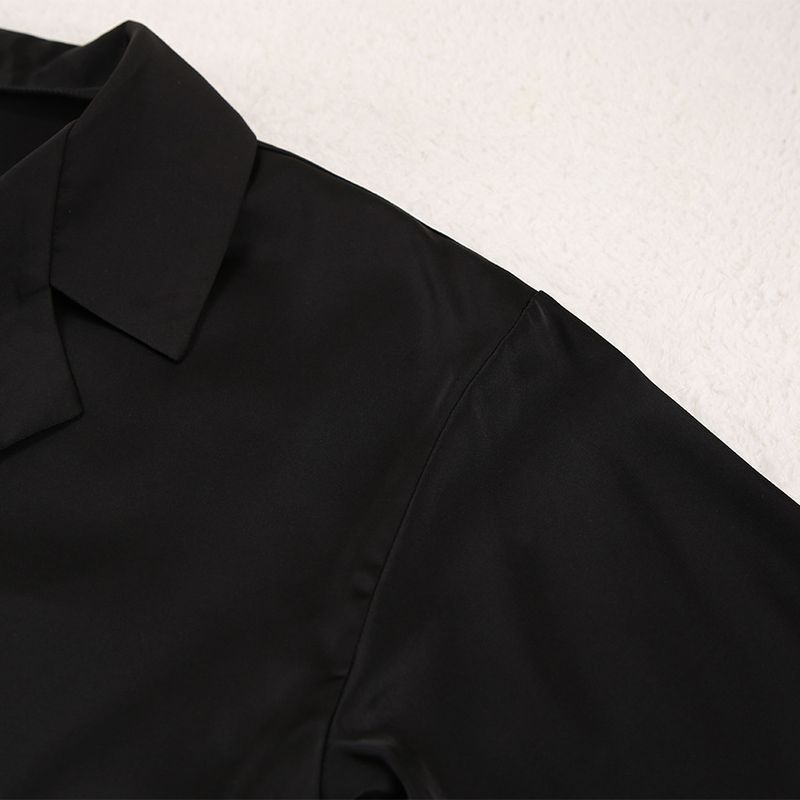 Kvinne Natttøy Hjemmeklær for kvinner Langermede dresser Silkeskjorte tynne bukser Todelt pyjamas for kvinner_voghion.com