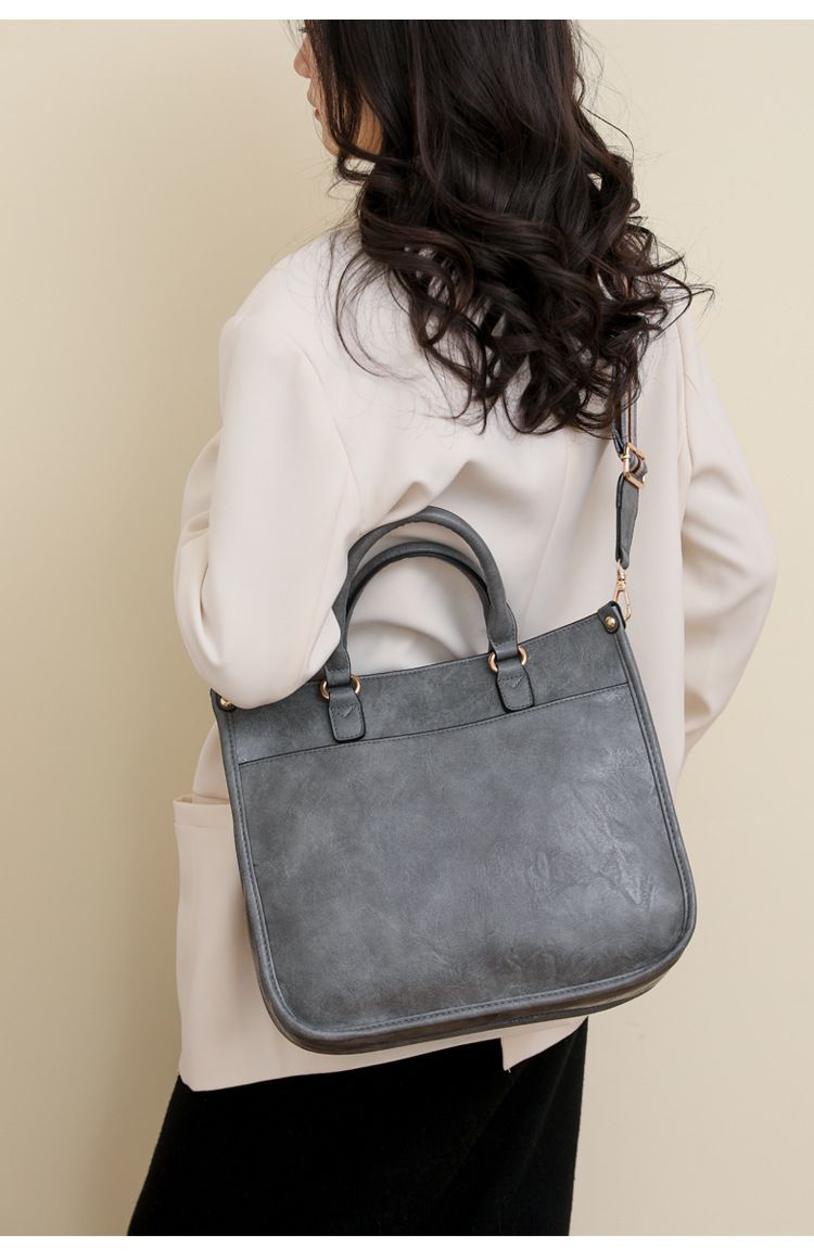 Minimalist handbag, women's new casual retro tote bag, fashionable and versatile single shoulder crossbody bag_voghion.com