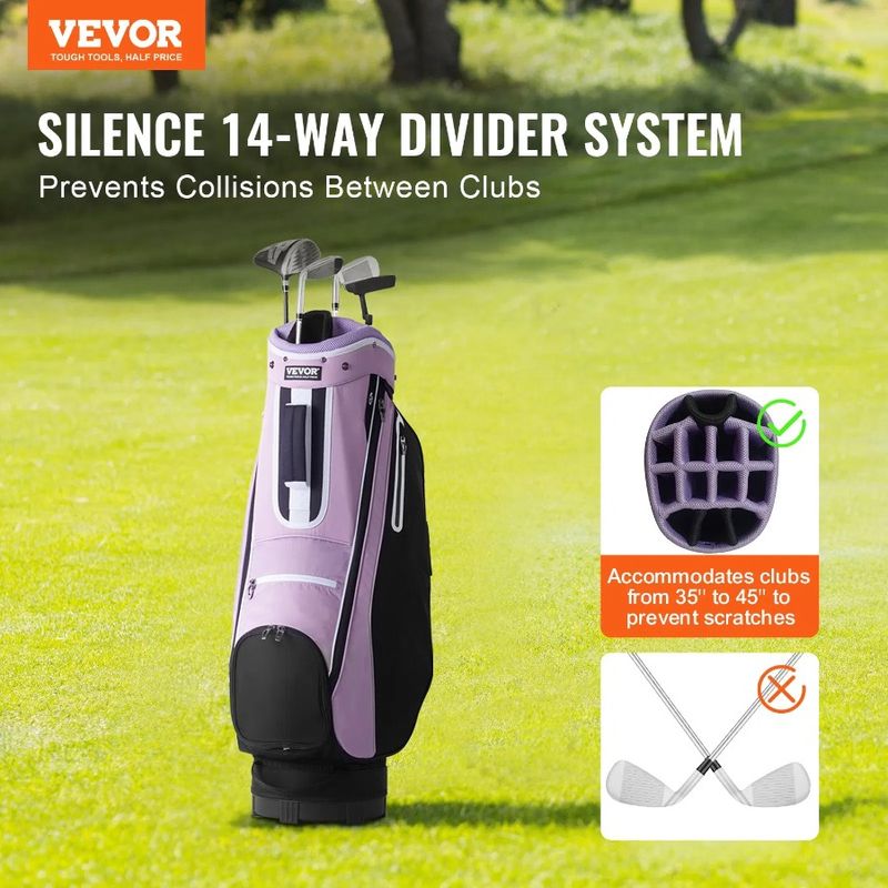 Dust Cart Cart 14 Bags Bag Pockets Handles Multiple Premium Golf Golf Top Organizer Bag 36' Way With Divider Durable And With_voghion.com