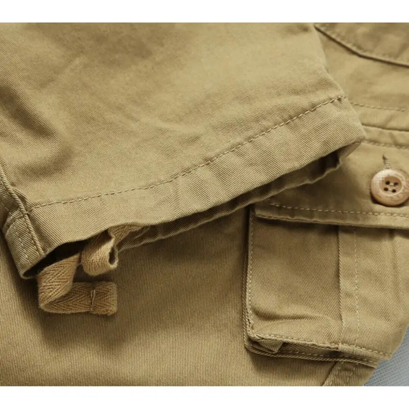 Herre bomull Kamuflasje Cargo bukser Rette ben Løse fritidsbukser Wear Wear Wear Bukser Herre_voghion.com