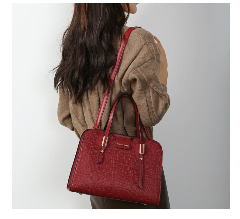 Bolsas femininas bolsa 2023 novo conjunto de multi peças em relevo bolsa feminina ombro único diagonal cruz carregando bolsa mãe bolsa feminina_voghion.com