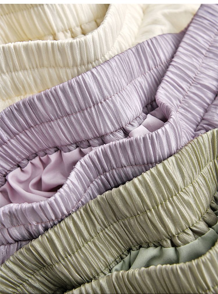 Abbigliamento femminile L'eroina più bella è romantica e fresca Gonna irregolare in chiffon di media lunghezza con volant._voghion.com