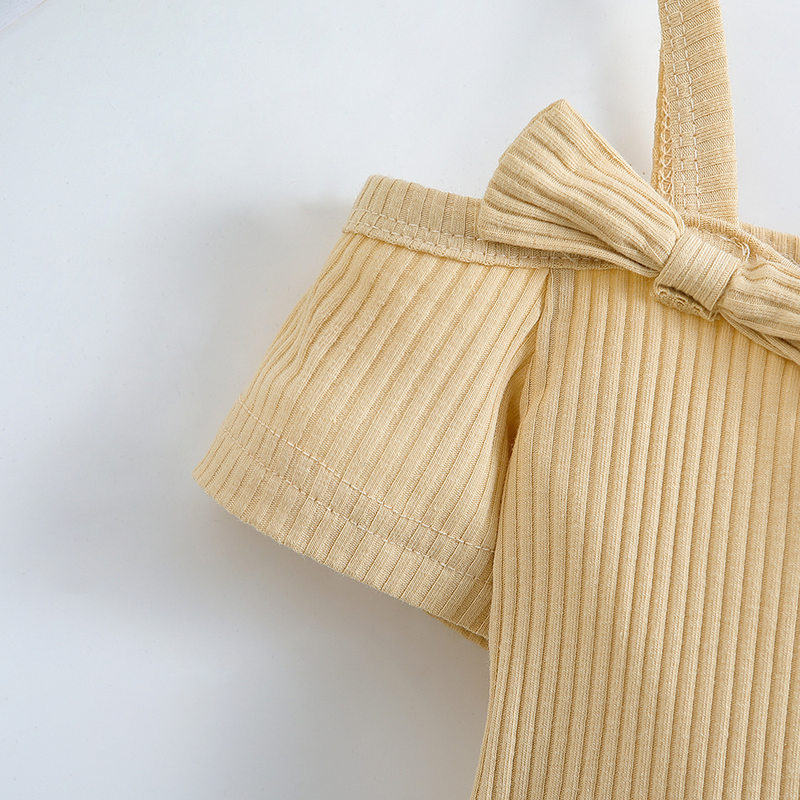 Babykleidung Mädchen Sommer Baby Babykleidung Kurzarmkleidung + Jeans Schlaghose dreiteiliges Set_voghion.com