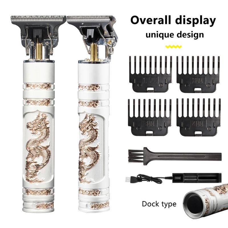 USB Rechargeable T9 Baldheaded Clipper Električni Brezžični Brivnik Trimmer 0 mm Moški Brivec Hair Striženje hine Rv_voghion.com