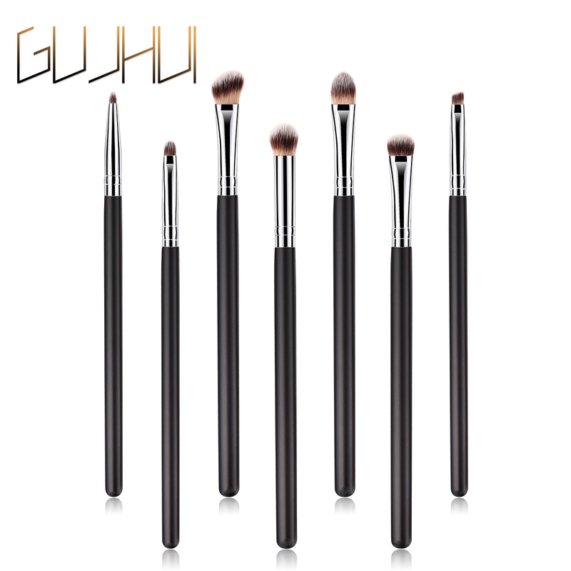 7pcs/9pcs/14pcs makeup brushes, makeup tools, eye set, eyeshadow brush, black and silver brush GUIHUI_voghion.com