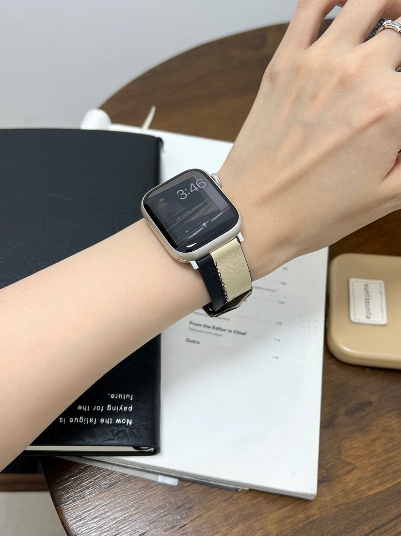 Uhrenarmband für iWatch 42/44/45/46/49 mm 38/40/41 mm PU-Leder-Mode-Uhrenarmband für Uhrenserie Ultra2 Serie 10/9/8/7/6/5/4/3/2/1_voghion.com