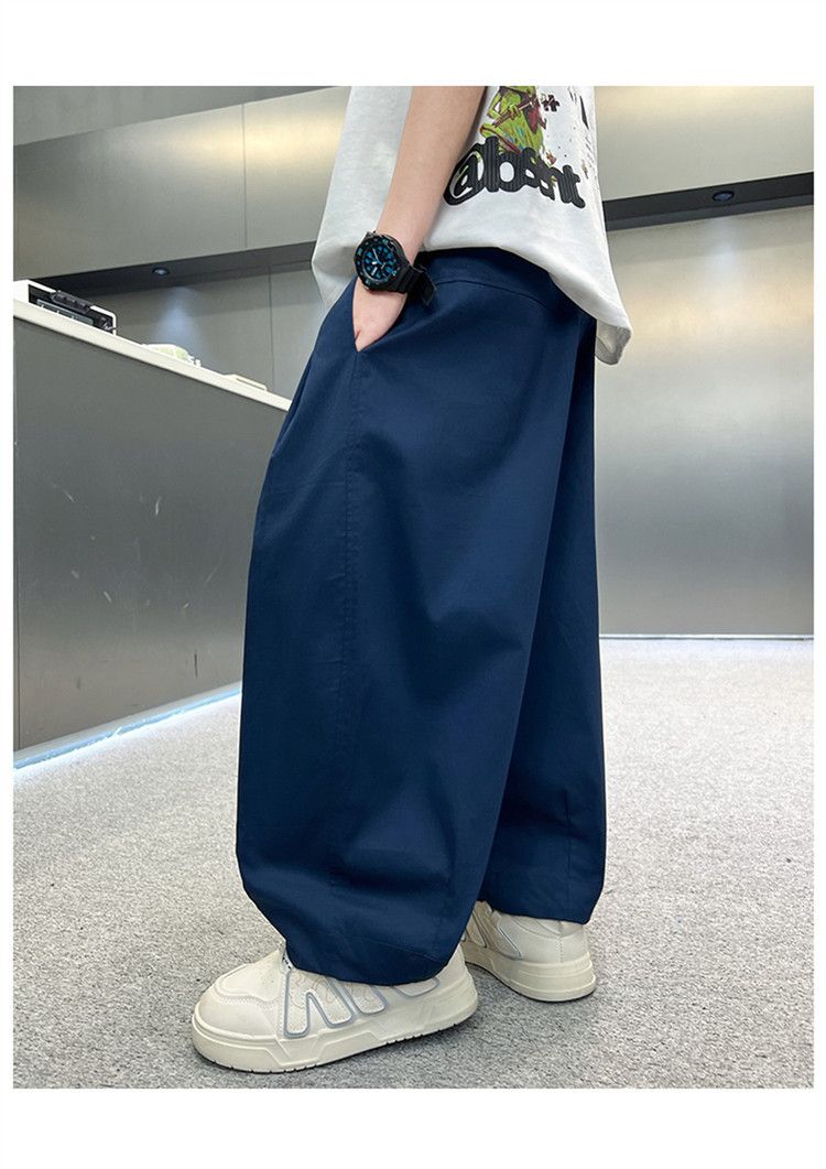 Kids’ Clothing Boys Summer Solid Color Anti Mosquito Pants New Style Medium And Large Children's Summer Children's Thin Trousers Boys Casual Pants_voghion.com