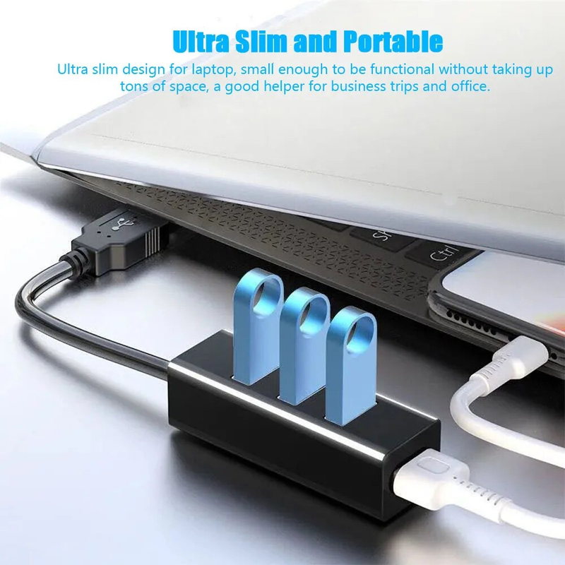 Multi-Splitter verwenden Netzteil 4 Port mehrere Expander Mini USB 2.0 Hub_voghion.com