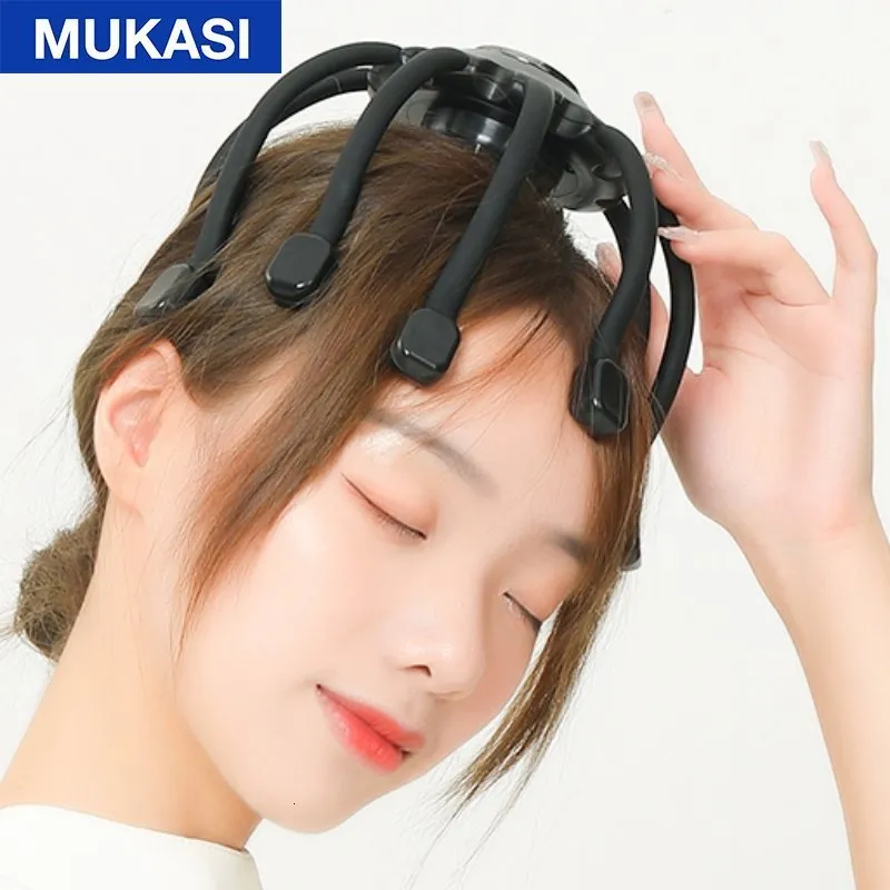 Kopfmassagegerät Octopus Kopfhaut Kopfmassagegerät Elektrisches Massageinstrument mit Bluetooth-Musikvibration zum Entspannen von Stress_voghion.com