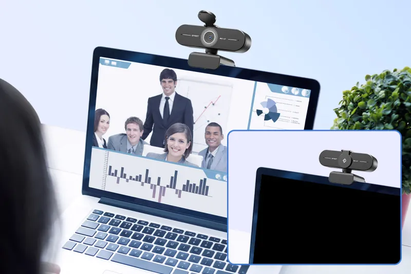 4K Webcam 1440P 2K Web 1080P EMEET C60E Autofocus USB Computer Camera For Live Streaming/ Video Call/ Conference_voghion.com
