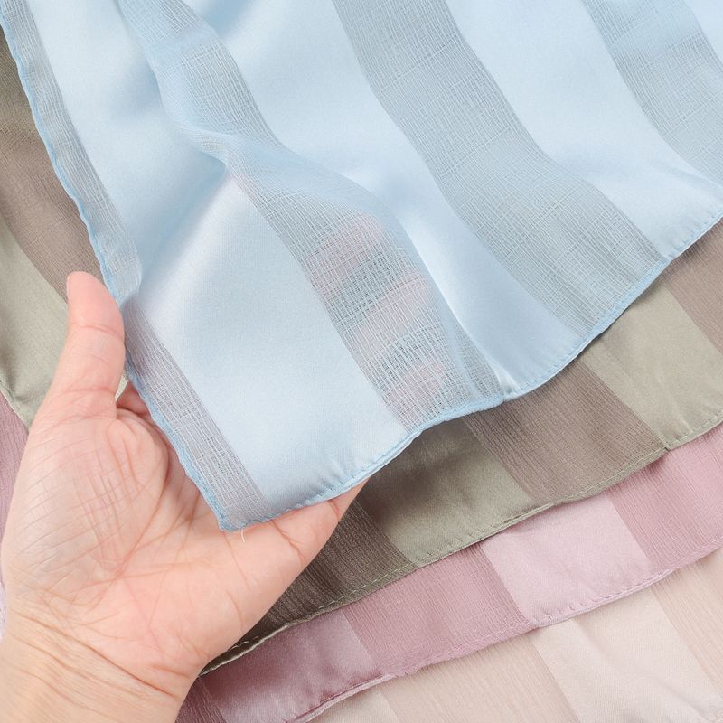 Women's Scarves New Women's Headscarf Shawl Pleated Chiffon With Stripes Natural Wrinkle Middle East Dubai Headscarf Hijab_voghion.com