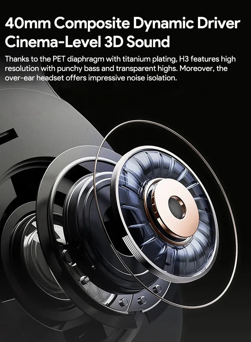 QCY H3 ANC Wireless Headphones Bluetooth 5.4 Hi-Res Audio Over Ear Headset 43dB Hybrid Active Noise Cancellation_voghion.com