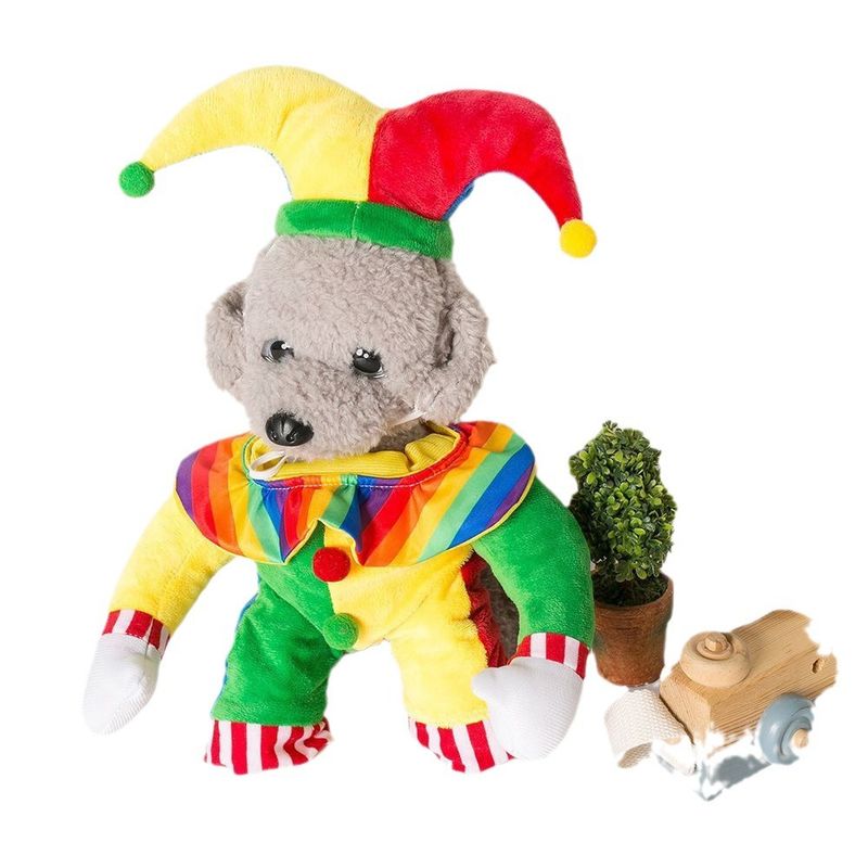 Halloween Pet Clothes Cat Small Teddy Pomeranian Cute Clown Licking Dog Funny Transformation Costume_voghion.com