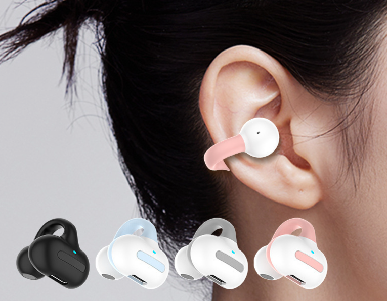 M-S8 Clip-On Bluetooth-Kopfhörer, neue kabellose Stereo-Kopfhörer mit Clip, Einzelohr-Kopfhörer, Lautstärkeregelung für Laufen, Business, Luftleitung_voghion.com