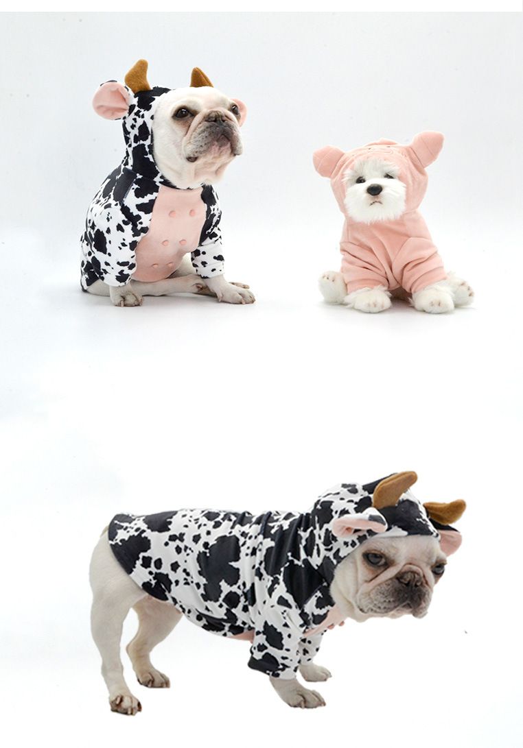 Huisdierkleding Halloween Hondenkleding Huisdierkostuum Koemodellering Hondenkleding Middelgrote hond_voghion.com